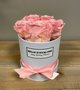 Flowerbox 12cm met roze gevriesdroogde rozen